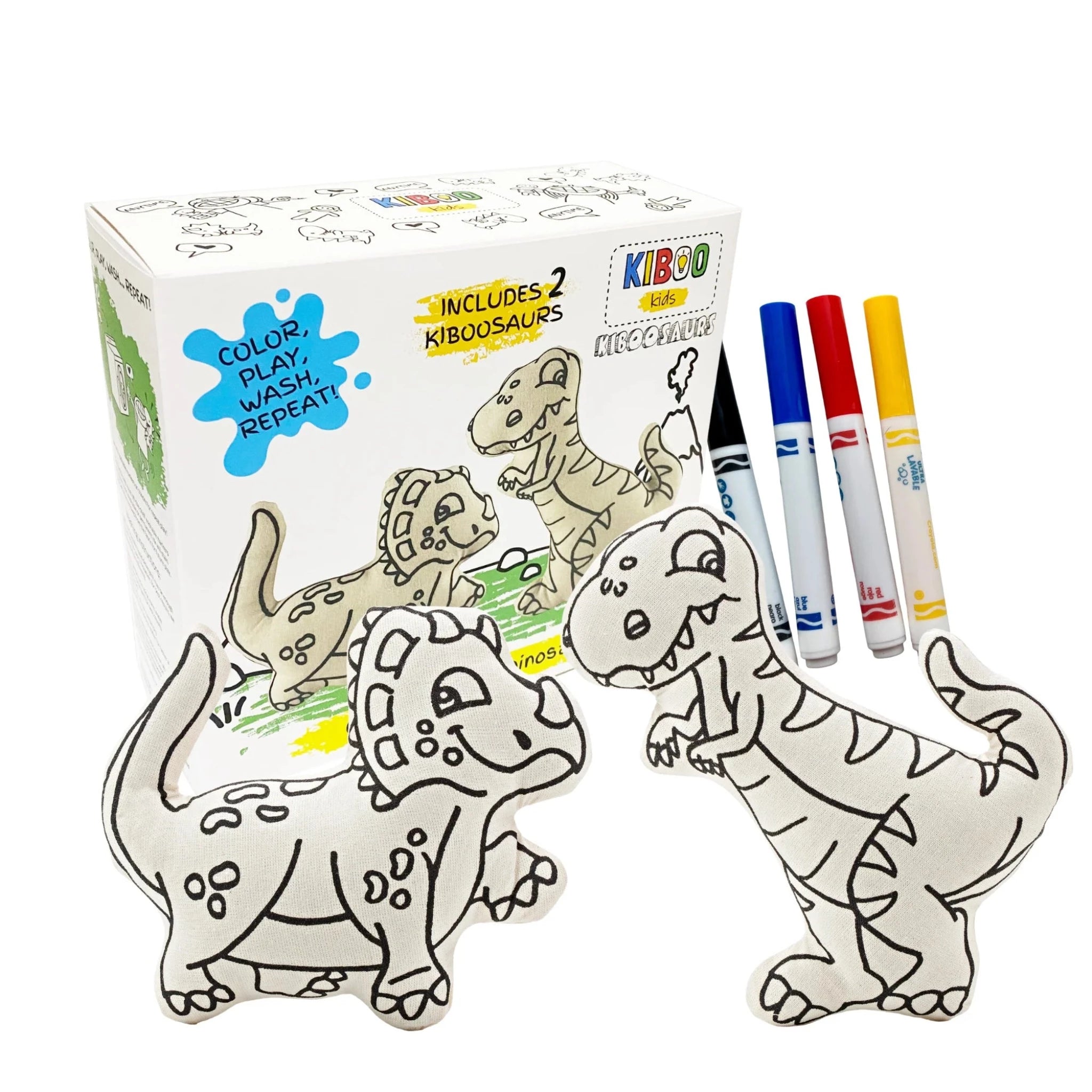 Colorable Play Dinosaurs Set