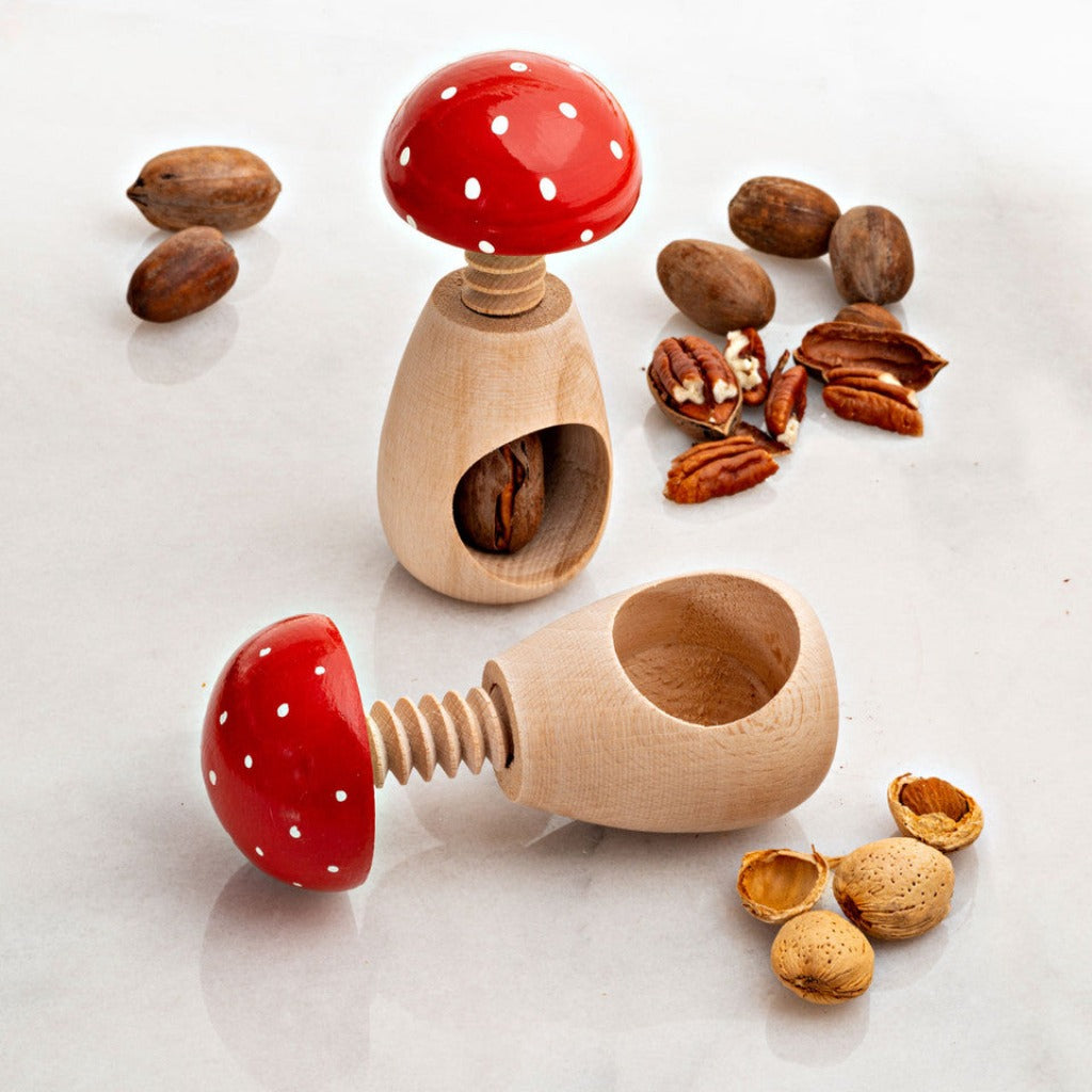 Mushroom red cap nutcracker
