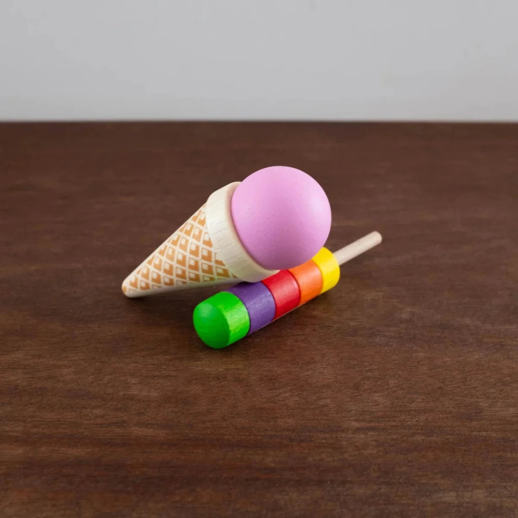 Erzi Wooden Ice Cream Cone - Strawberry