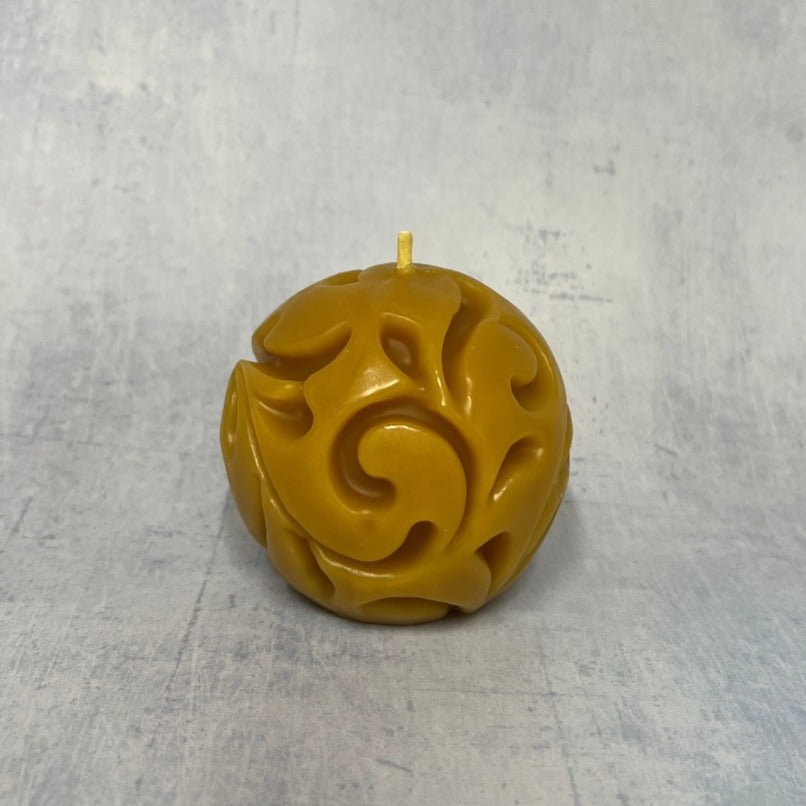Planetary beeswax candle