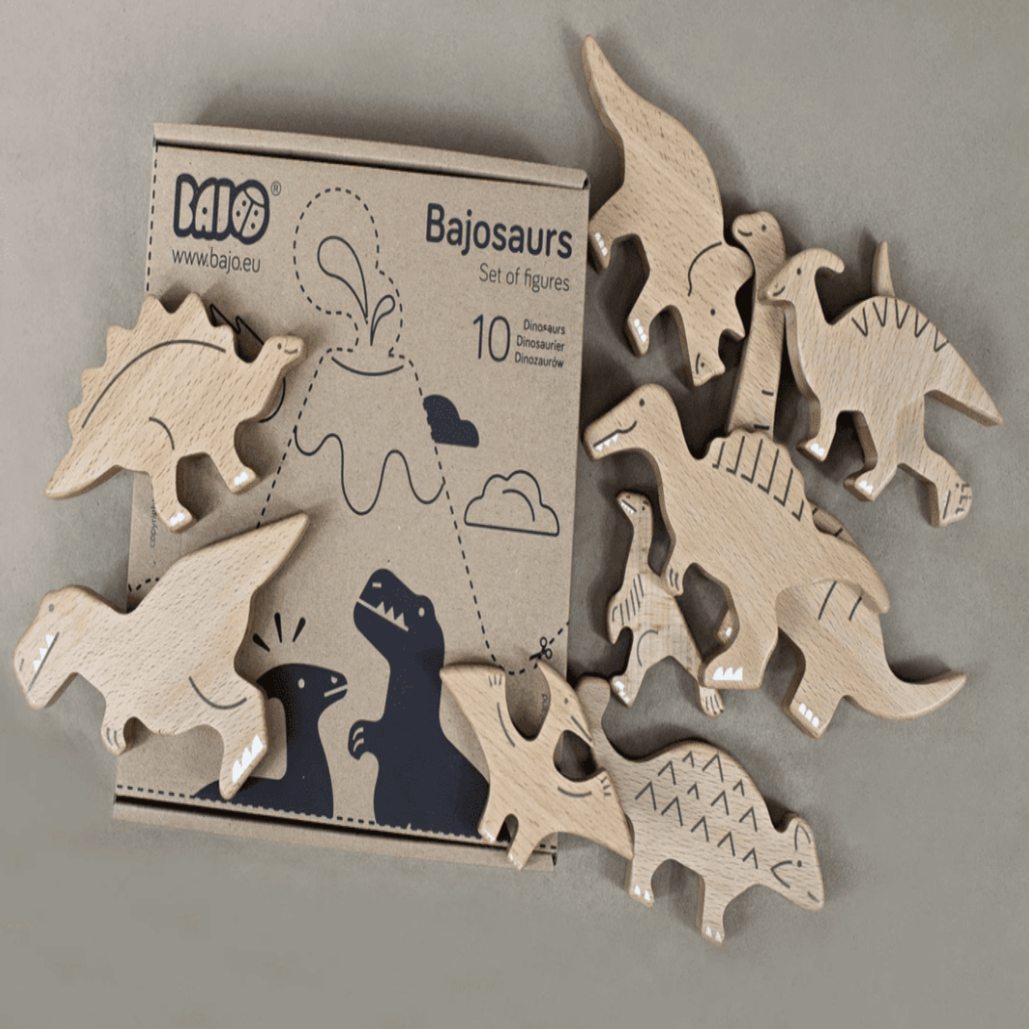 Bajosaurs Dinosaurs with Habitat Set.