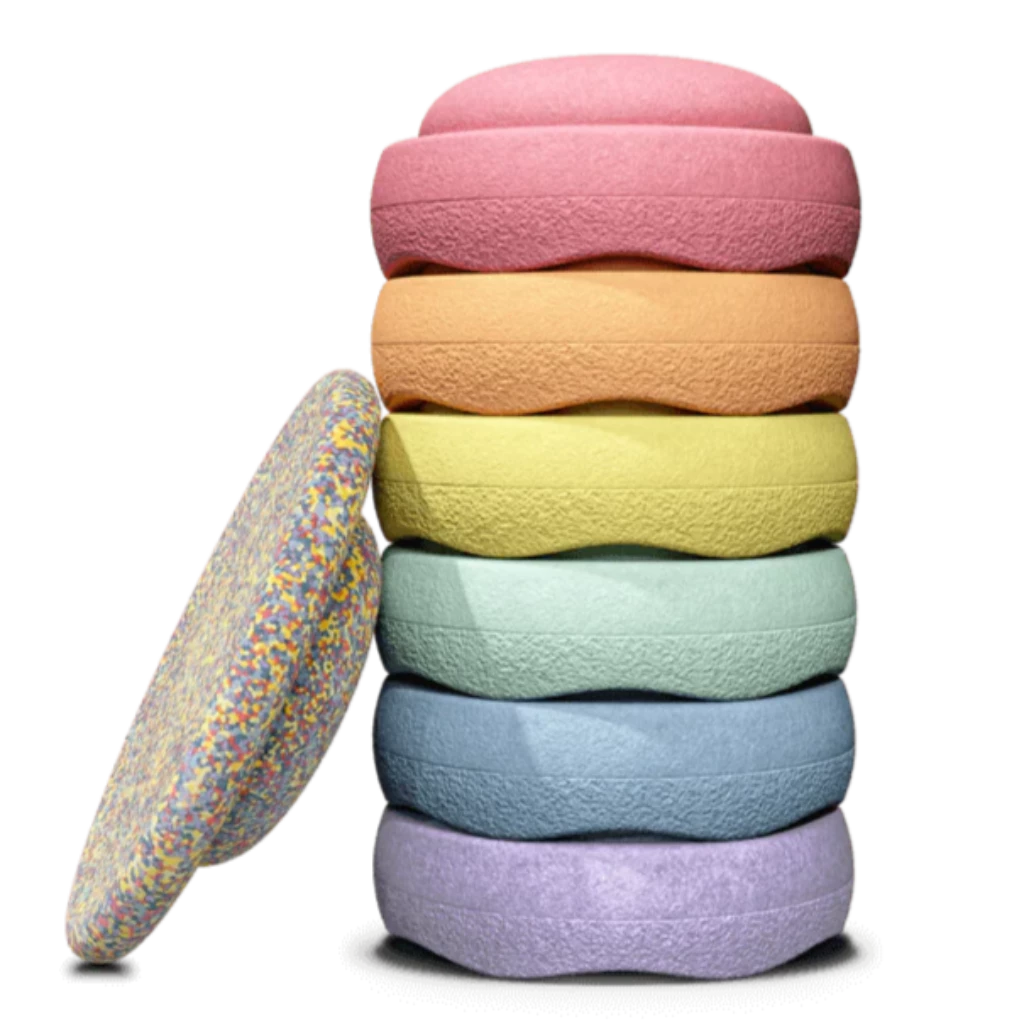 Stapelstein  classic rainbow or  pastel Set of  Stepping Stones
