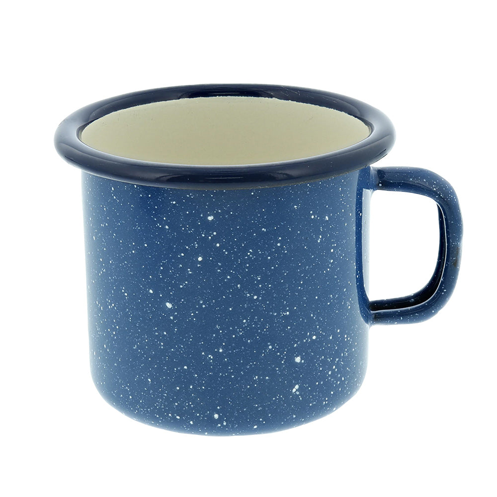 Blue enamel cup