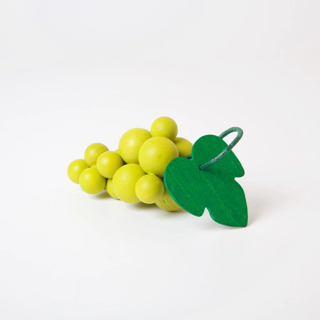 Erzi Bunch of Wooden Green Grapes for Kitchen or Play Shop Play