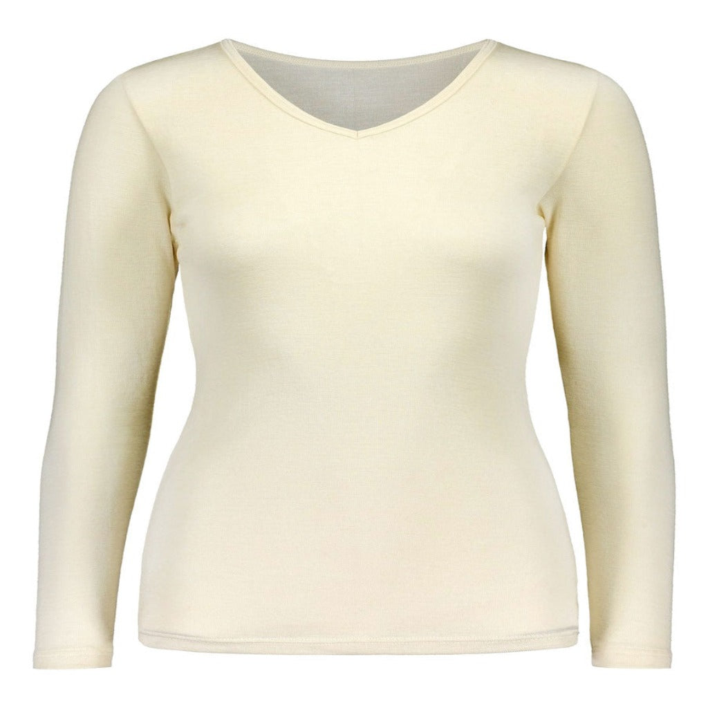women's wool & silk long-sleeve shirt