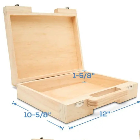 Wooden Suitcases of treasures and tools