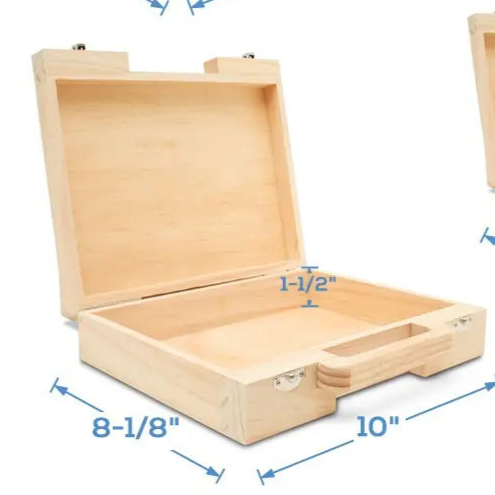 Wooden Suitcases of treasures and tools