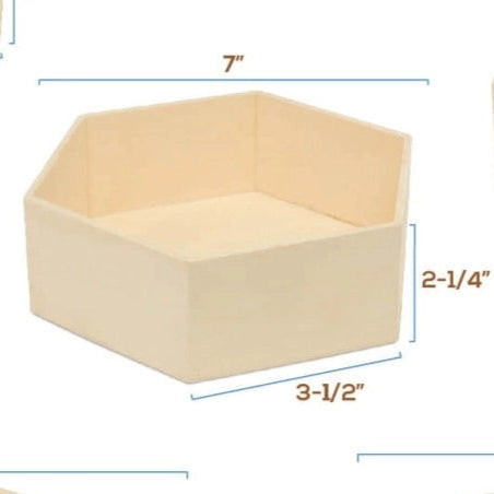 Hexagon Floating Shelves with Backs