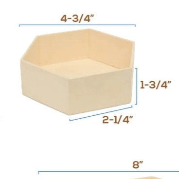 Hexagon Floating Shelves with Backs