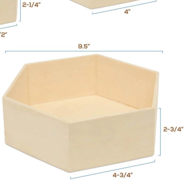 Hexagon Floating Shelves with Backs