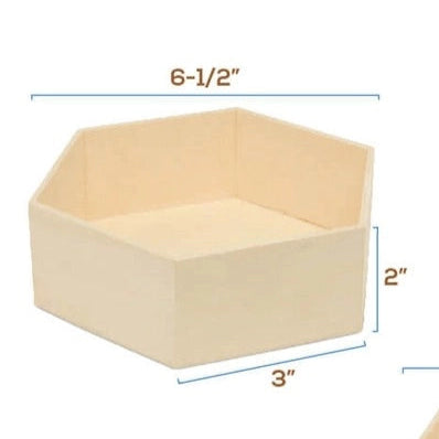 Hexagon Floating Shelves with Backs