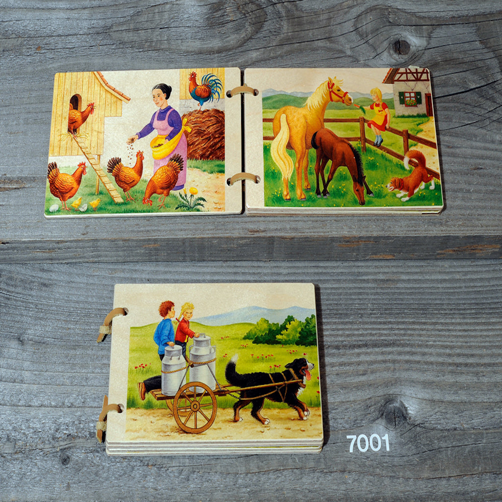 Farm Life Wooden Picture Book