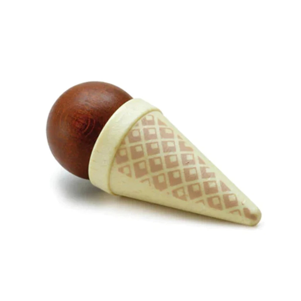 Erzi Wooden Ice Cream Cone - Chocolate
