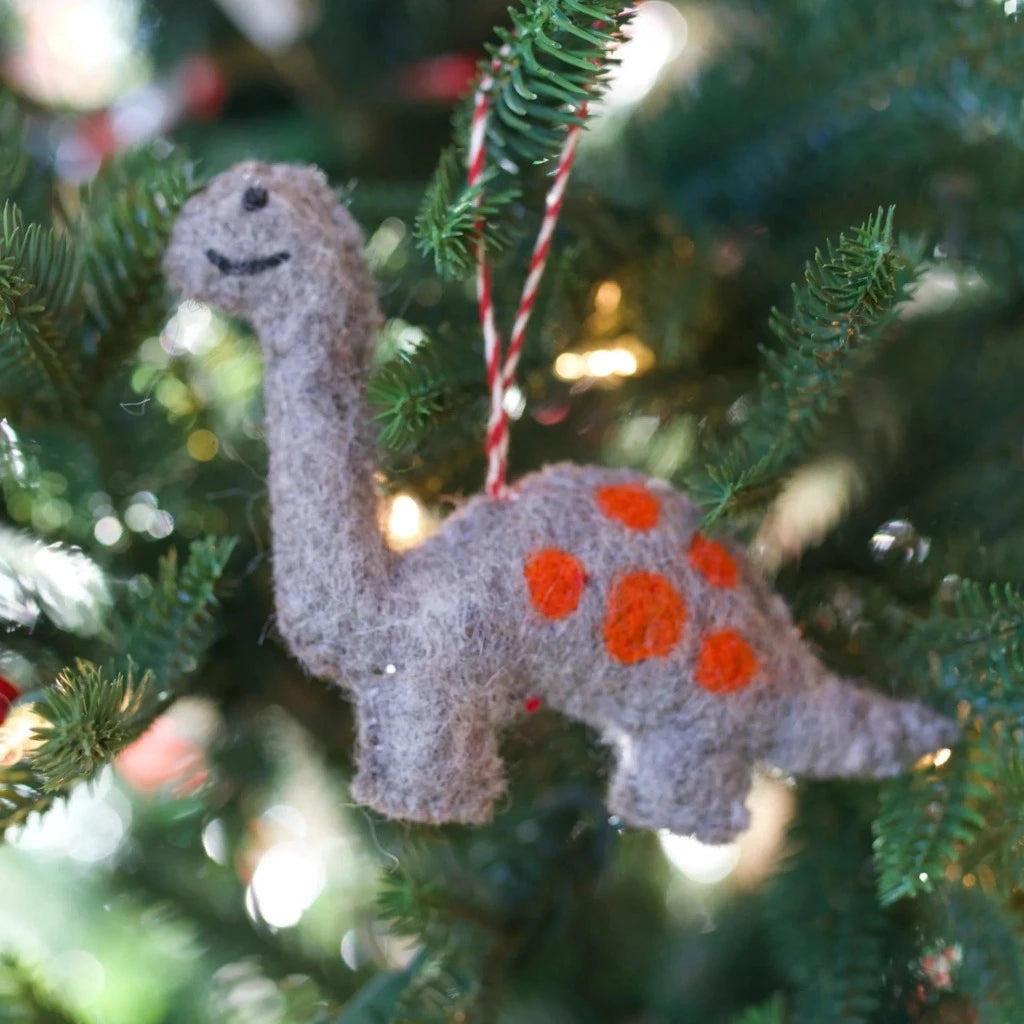 Dinosaur Felt Wool Ornament