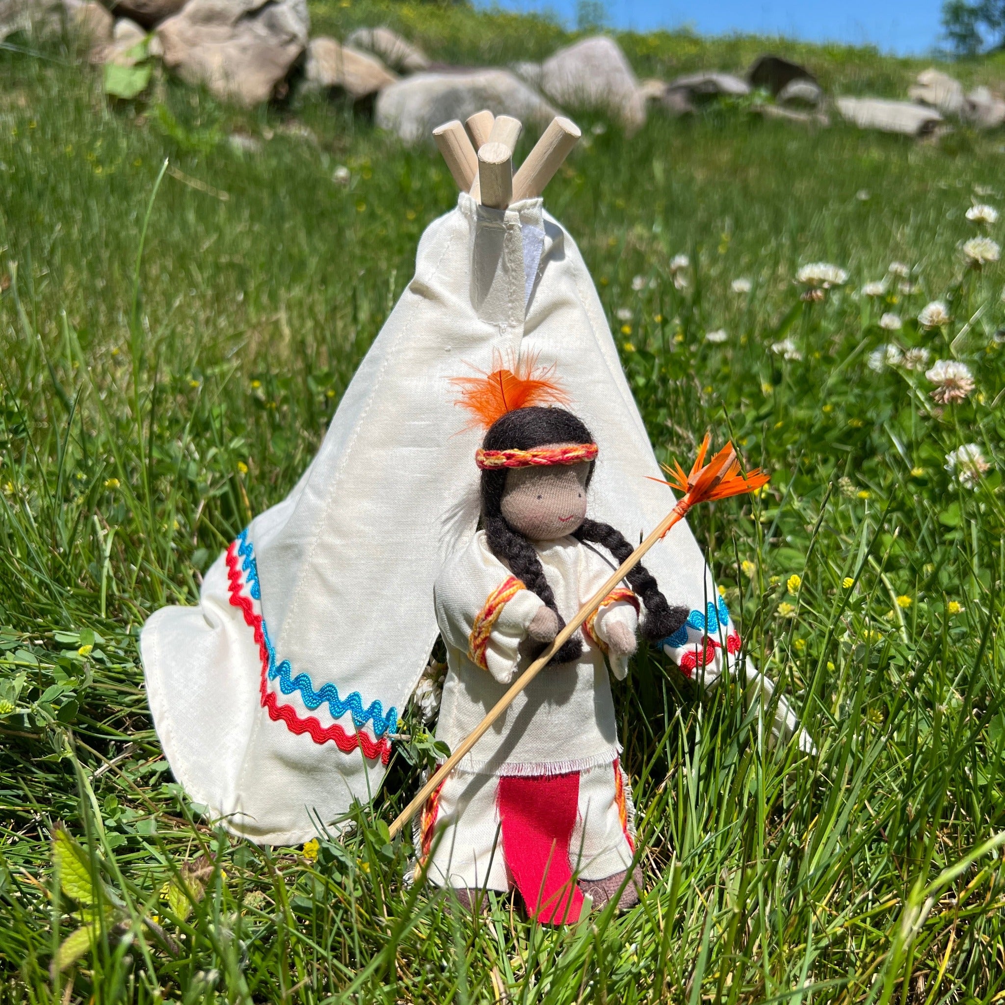 Waldorf dolls-Native American Family set and family