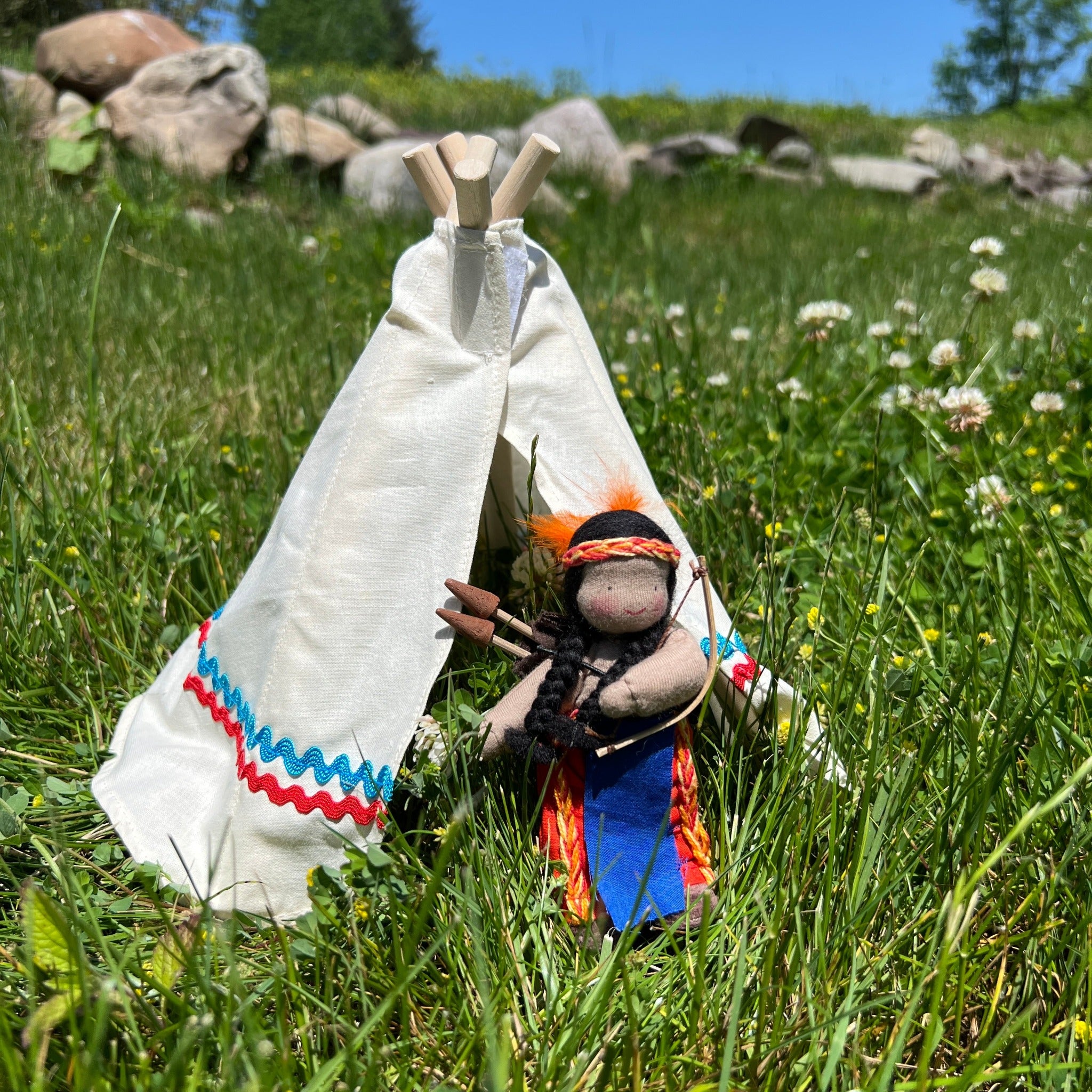 Waldorf dolls-Native American Family set and family