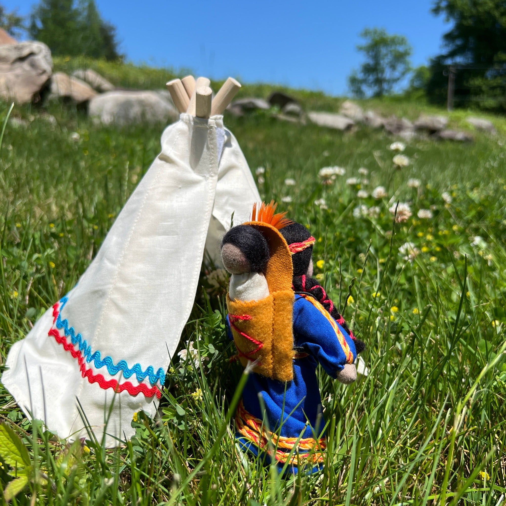 Waldorf dolls-Native American Family set and family