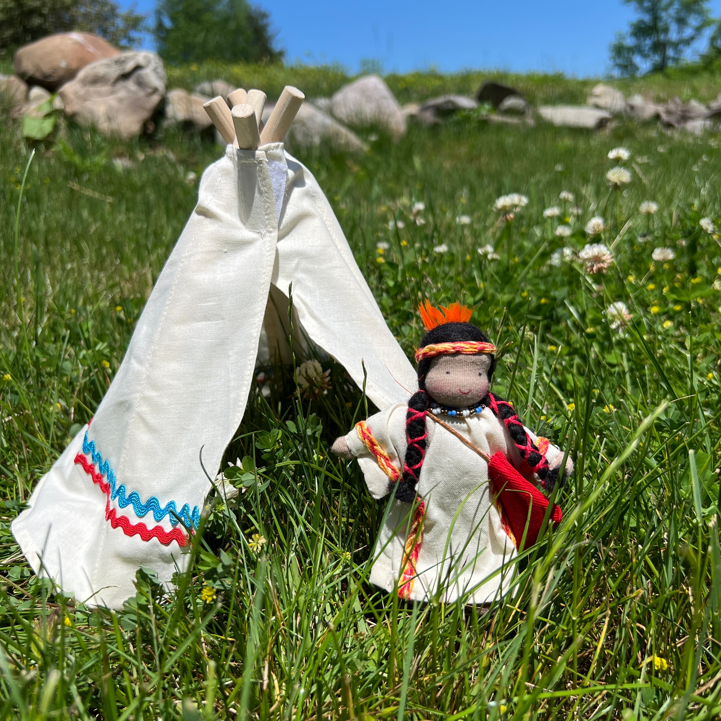 Waldorf dolls-Native American Family set and family