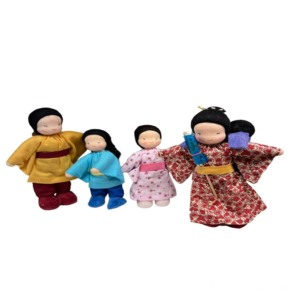 Dollhouse Asian Family and their family members