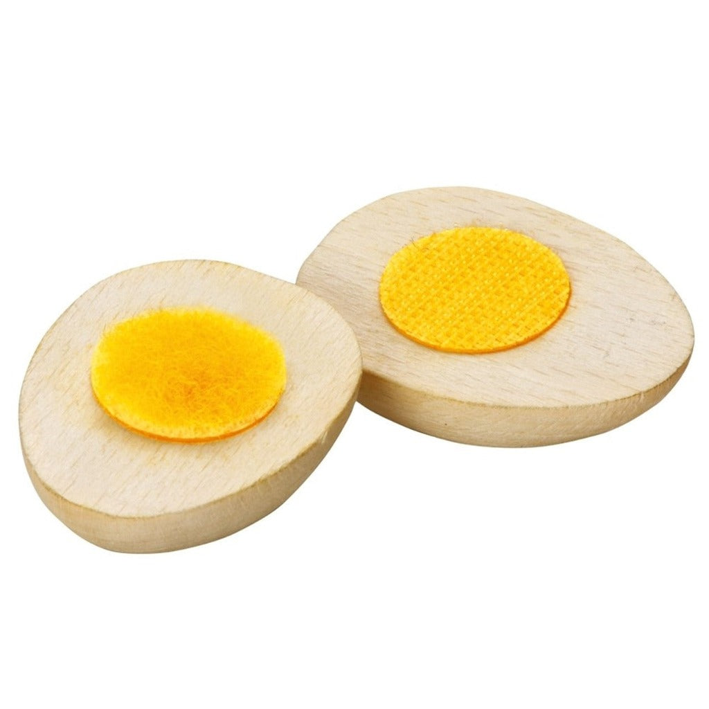 Wooden eggs to cut (6 pack) great play for little ones.