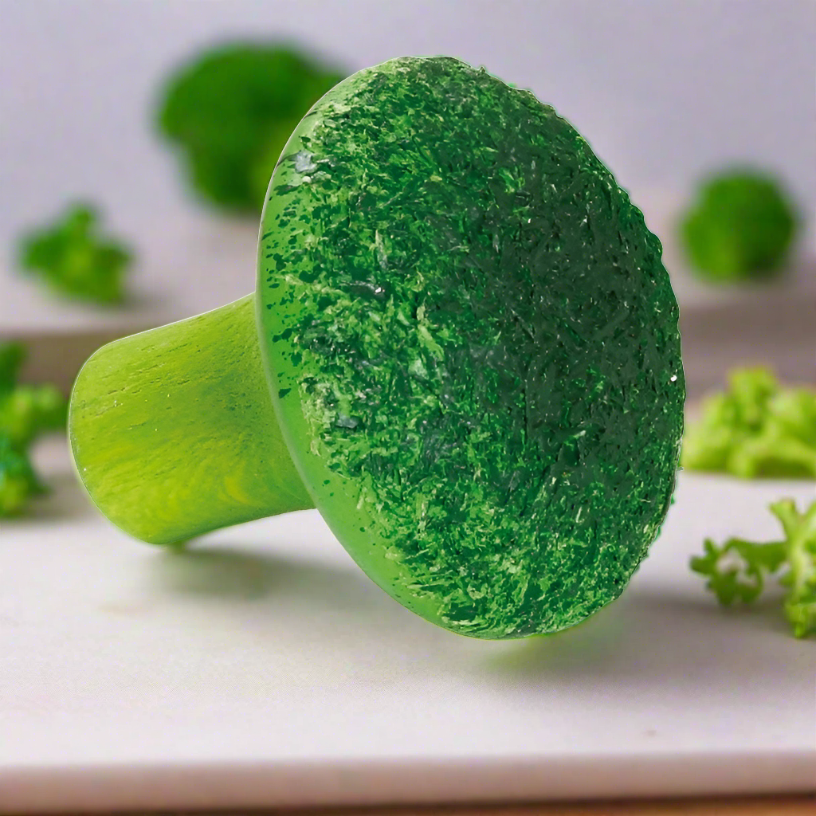 Broccoli wooden vegetable for kitchen or playshop play.