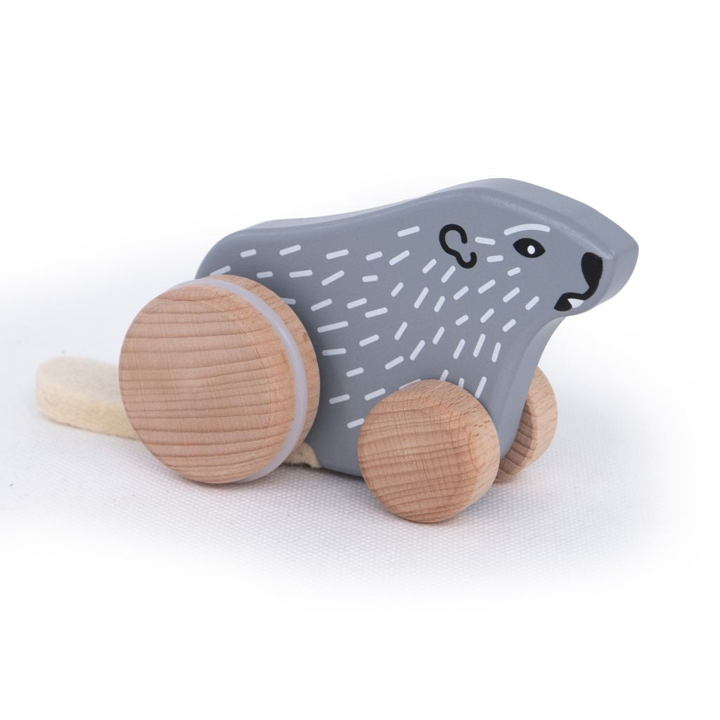 Bajo Zygfryd the Groundhog- Wooden Hopping Toy