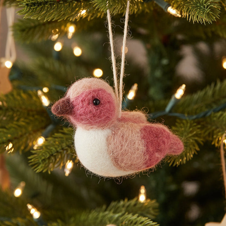Mini Sparrow Felt Ornaments