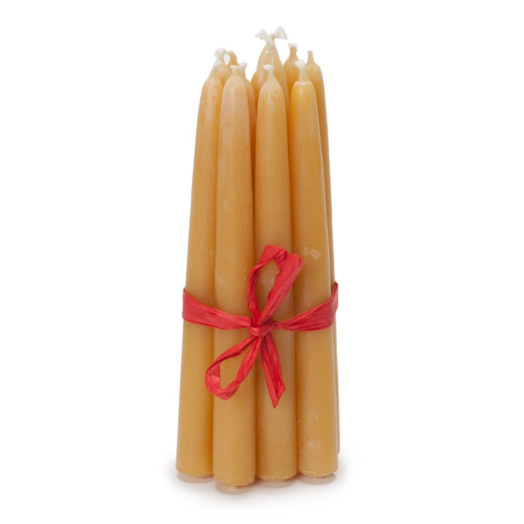 Set of 12 beeswax candles