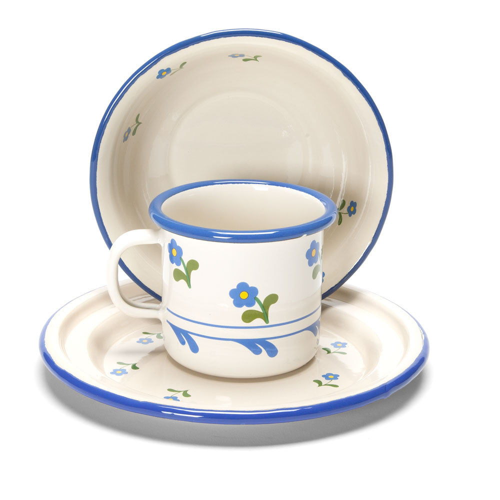 flowered enamel cup, bowl & plate set - Nova Natural Toys & Crafts