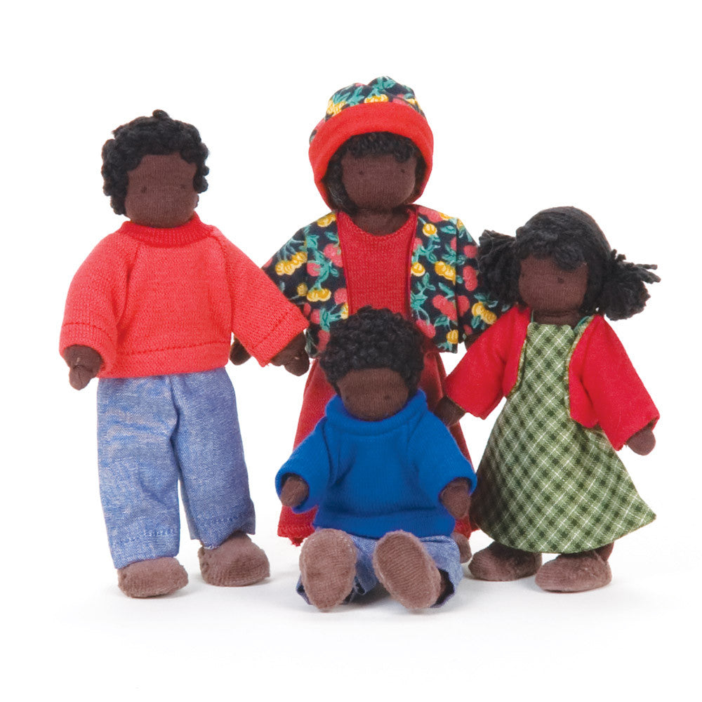 dressable dollhouse family - dark skin - nova natural toys & crafts