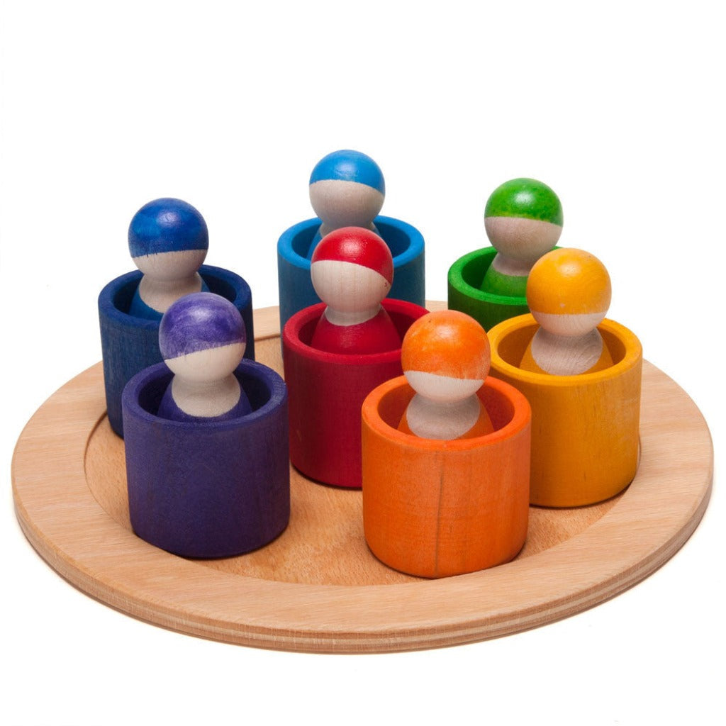 rainbow wooden peg people - Nova Natural Toys & Crafts - 1